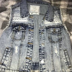 Jean jacket vest